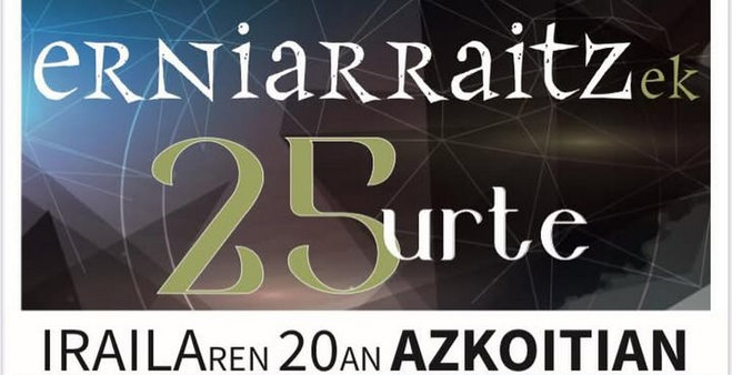 Erniarraitzen 25. urteurren ospakizuna, igandean
